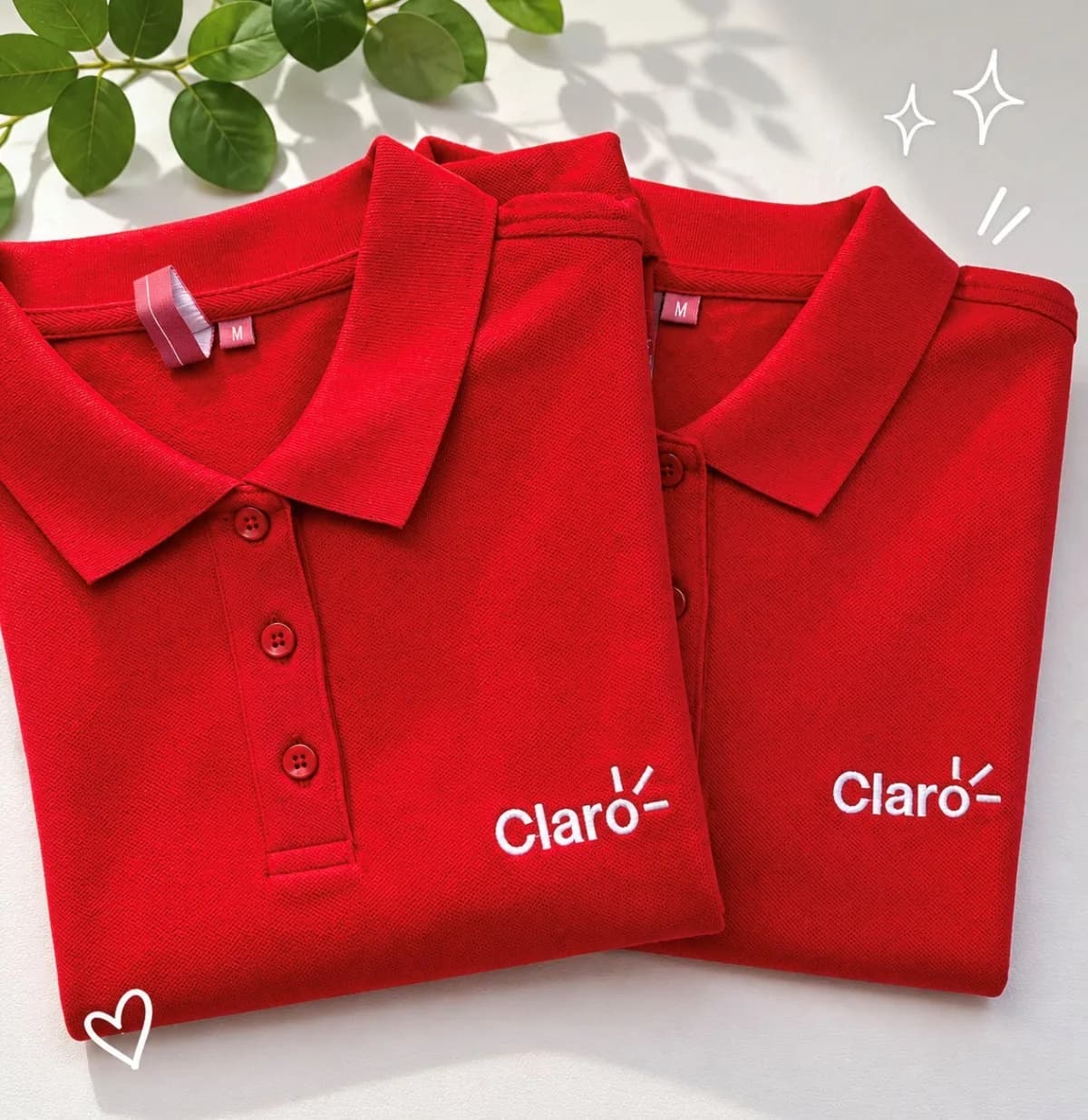 Polera piqué cuello y botones para Claro