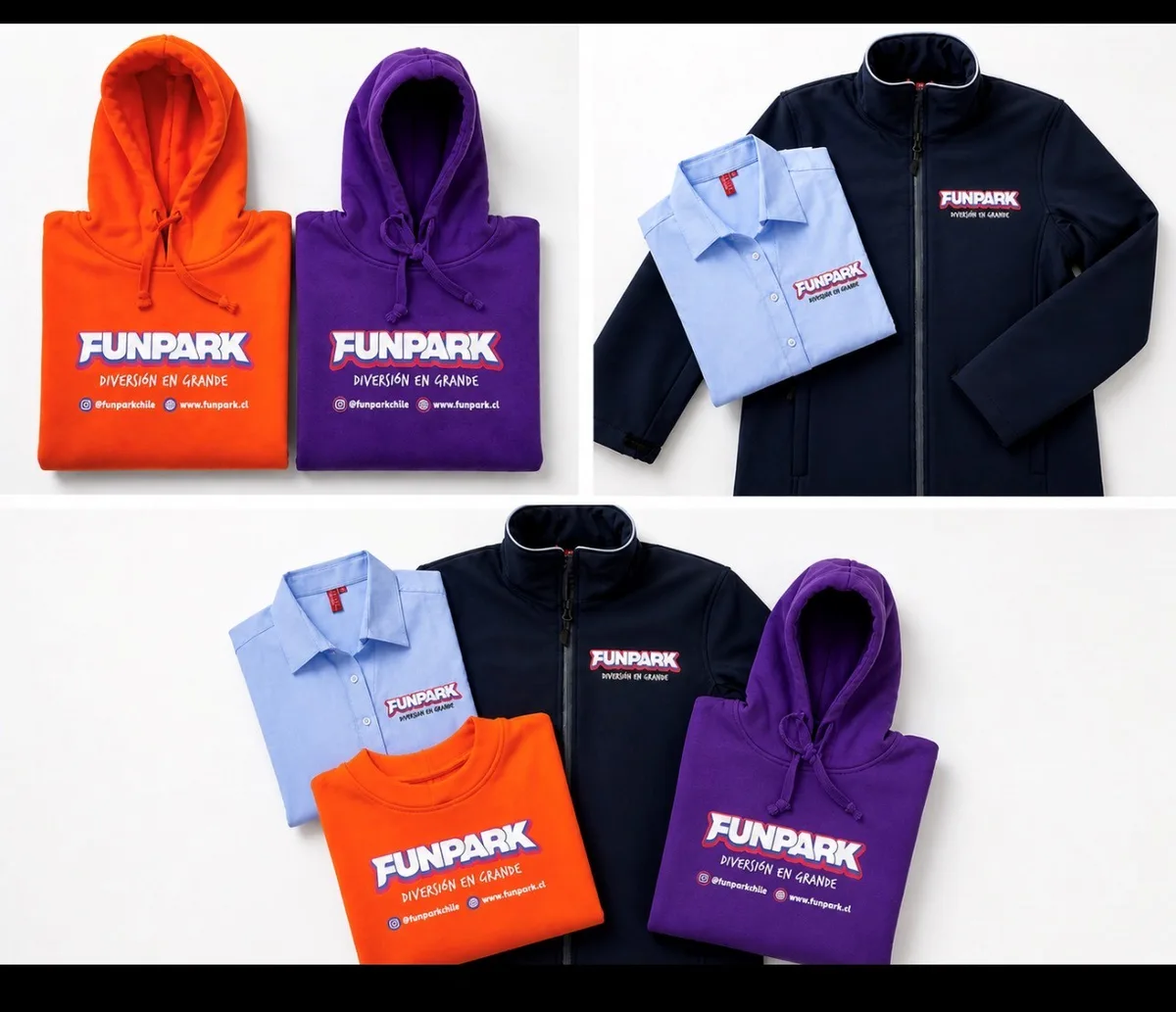 Softshell, Blusa Oxford, Polerón canguro para Funpark
